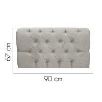Painel Estofada Paris 90cm Solteiro Para Cama Box Quarto Linho Bege - Gat Magazine - 2