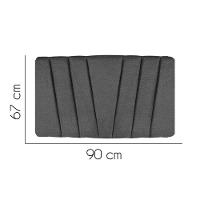 Painel Estofada Bélgica 90cm Solteiro Para Cama Box Quarto Linho Cinza - Gat Magazine - 3