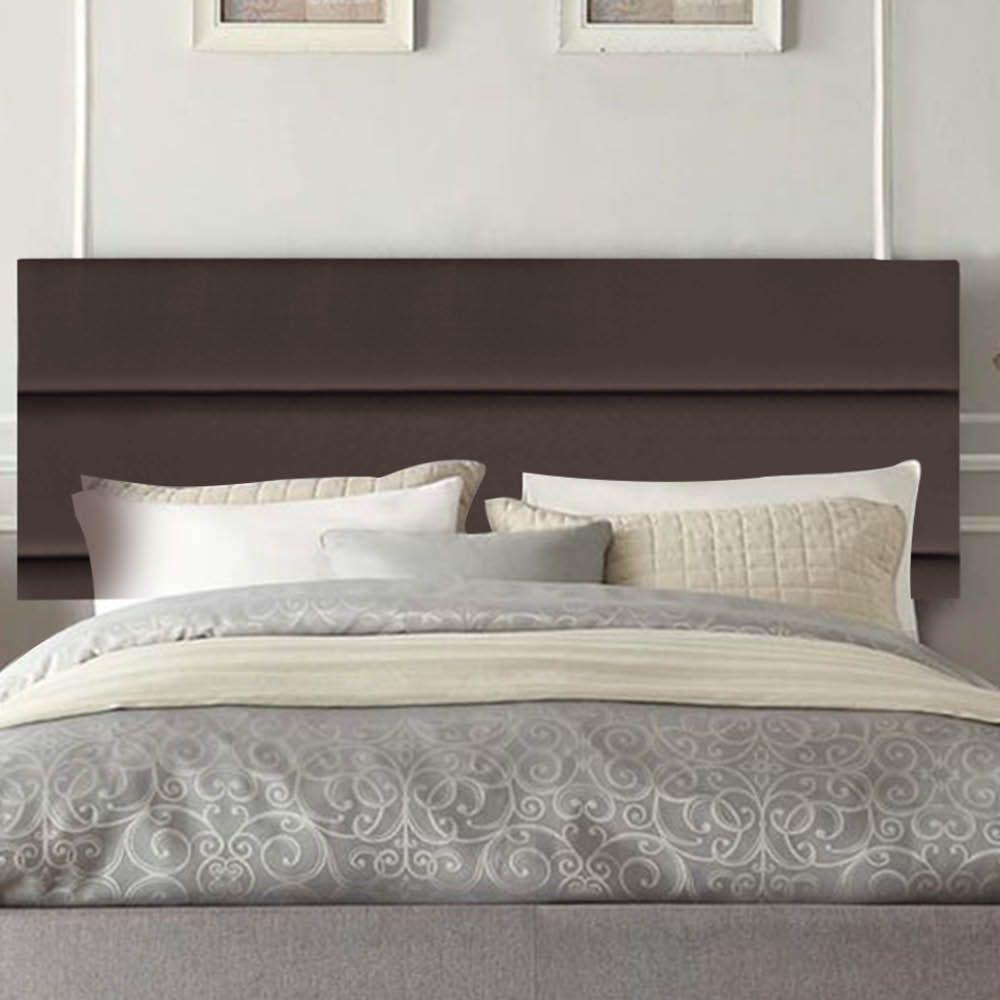 Painel Estofada Argentina 160cm Queen Size Para Cama Box Quarto Suede Marrom - Gat Magazine - 1