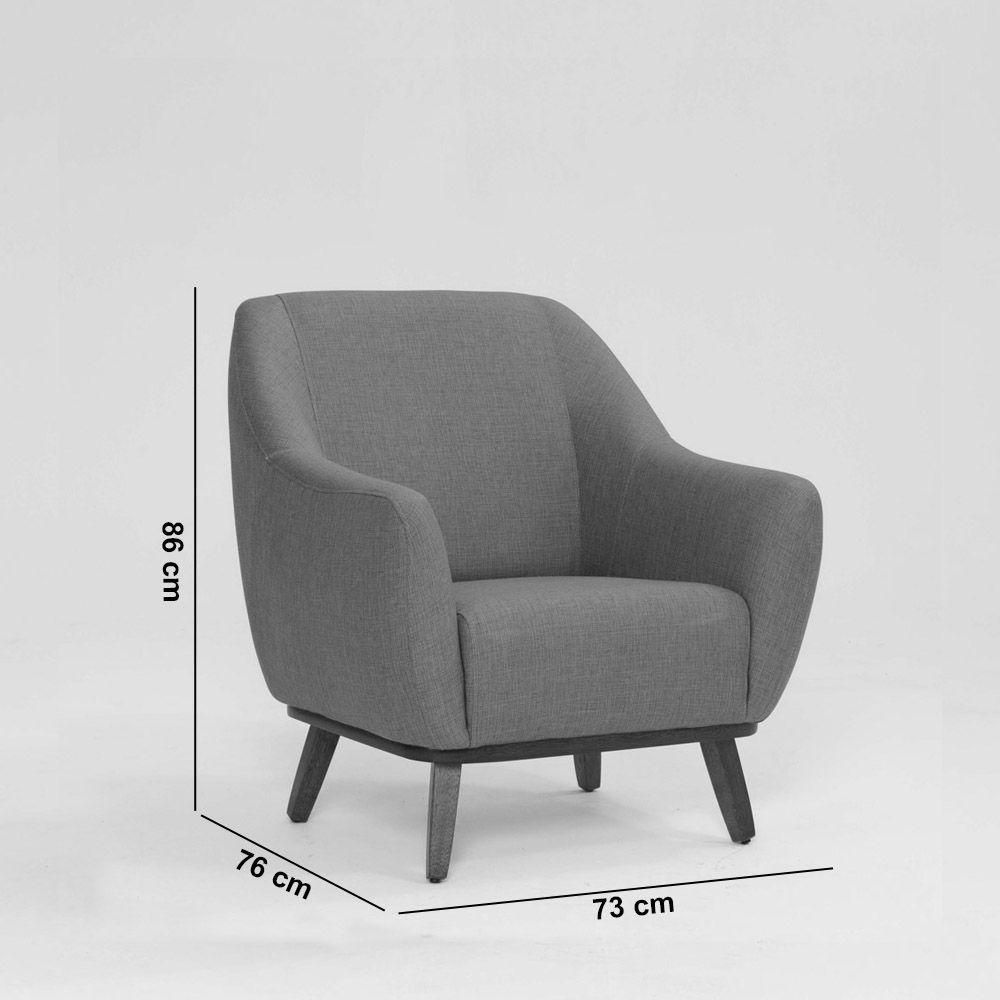 Poltrona Decorativa Pauline D07 Base Madeira Linho Mescla Verde - D'rossi - 6