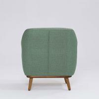 Poltrona Decorativa Pauline D07 Base Madeira Linho Mescla Verde - D'rossi - 2