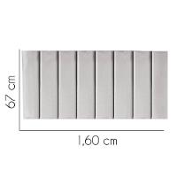Painel Estofada Carla 160cm Queen Size Para Cama Box Quarto Suede Cinza Claro - Gat Magazine - 2