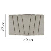 Painel Estofada Bélgica 140cm Casal Para Cama Box Quarto Linho Bege - Gat Magazine - 2