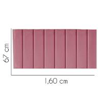 Painel Estofada Carla 160cm Queen Size Para Cama Box Quarto Suede Rosa Bebê - Gat Magazine - 2
