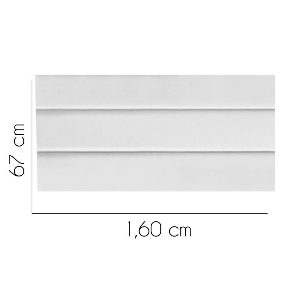 Painel Estofada Argentina 160cm Queen Size Para Cama Box Quarto Suede Branco - Gat Magazine - 2