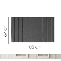 Painel Estofada Grécia 100cm Solteiro Para Cama Box Quarto Linho Cinza - Gat Magazine - 2