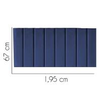 Painel Estofada Carla 195cm King Size Para Cama Box Quarto Suede Azul Marinho - Gat Magazine - 2