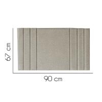 Painel Estofada Grécia 90cm Solteiro Para Cama Box Quarto Linho Bege - Gat Magazine - 2