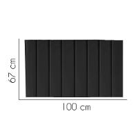 Painel Estofada Carla 100cm Solteiro Para Cama Box Quarto Corino Preto - Gat Magazine - 2