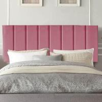 Painel Estofada Carla 140cm Casal Para Cama Box Quarto Suede Rosa Bebê - Gat Magazine - 1