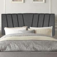 Painel Estofada Bélgica 100cm Solteiro Para Cama Box Quarto Linho Cinza - Gat Magazine - 1