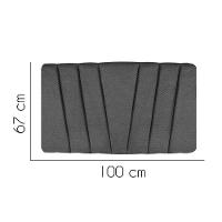 Painel Estofada Bélgica 100cm Solteiro Para Cama Box Quarto Linho Cinza - Gat Magazine - 2