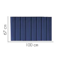 Painel Estofada Carla 100cm Solteiro Para Cama Box Quarto Suede Azul Marinho - Gat Magazine - 2