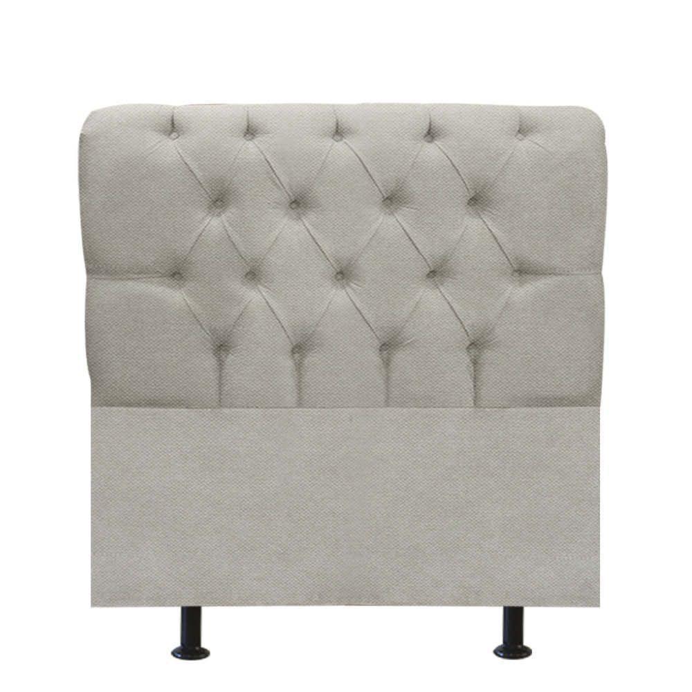 Cabeceira Estofada Paris 100cm Solteiro Para Cama Box Quarto Linho Bege - Gat Magazine - 3