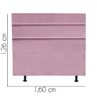 Cabeceira Estofada Argentina 160cm Queen Size Para Cama Box Quarto Suede Rosa Bebê - Gat Magazine