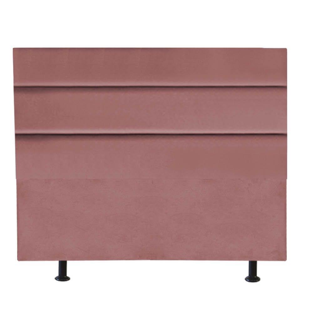 Cabeceira Estofada Argentina 160cm Queen Size Para Cama Box Quarto Suede Rose Gold - Gat Magazine - 3