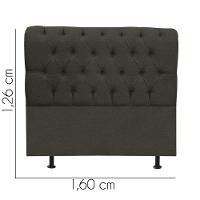 Cabeceira Estofada Paris 160cm Queen Size Para Cama Box Quarto Linho Marrom - Gat Magazine - 5