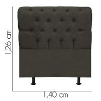 Cabeceira Estofada Paris 140cm Casal Para Cama Box Quarto Linho Marrom - Gat Magazine - 3