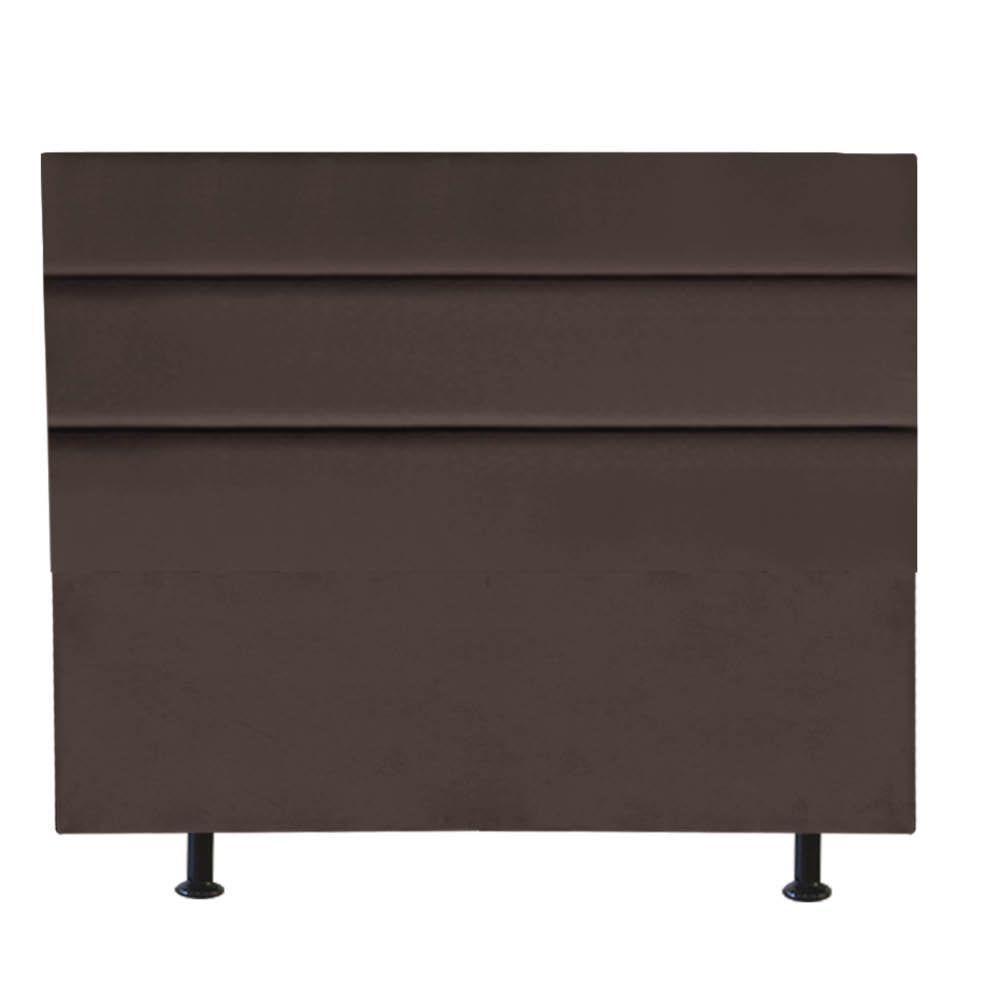 Cabeceira Estofada Argentina 160cm Queen Size Para Cama Box Quarto Suede Marrom - Gat Magazine - 3