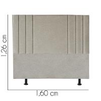 Cabeceira Estofada Grécia 160cm Queen Size Para Cama Box Quarto Linho Bege - Gat Magazine - 3