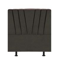 Cabeceira Estofada Bélgica 100cm Solteiro Para Cama Box Quarto Linho Marrom - Gat Magazine - 3