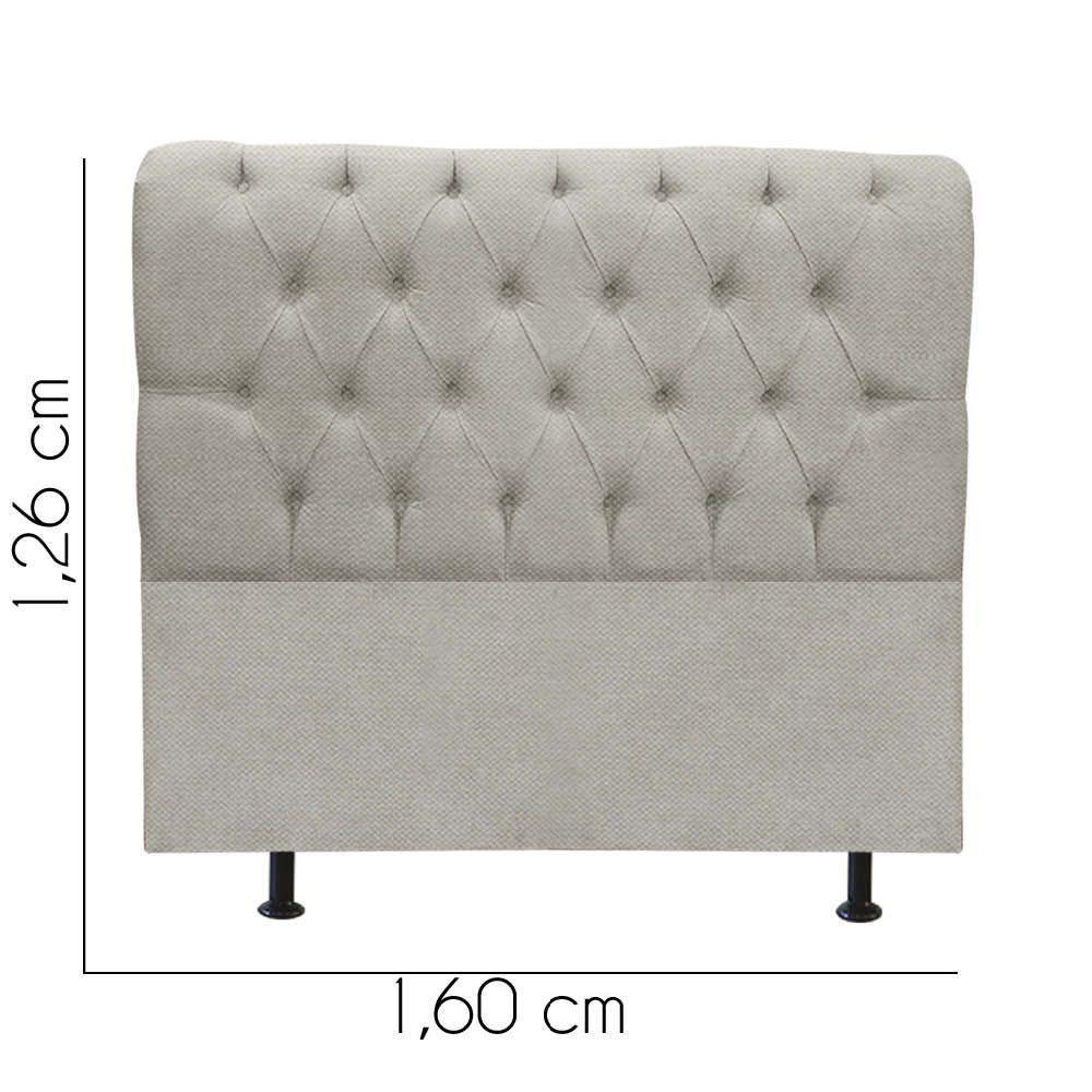 Cabeceira Estofada Paris 160cm Queen Size Para Cama Box Quarto Linho Bege - Gat Magazine - 2