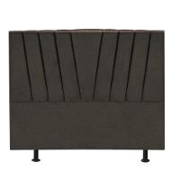 Cabeceira Estofada Bélgica 195cm King Size Para Cama Box Quarto Linho Marrom - Gat Magazine - 2