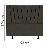 Cabeceira Estofada Bélgica 195cm King Size Para Cama Box Quarto Linho Marrom - Gat Magazine - 3