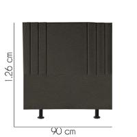 Cabeceira Estofada Grécia 90cm Solteiro Para Cama Box Quarto Linho Marrom - Gat Magazine - 2