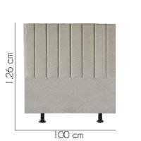 Cabeceira Estofada Carla 100cm Solteiro Para Cama Box Quarto Linho Bege - Gat Magazine - 2