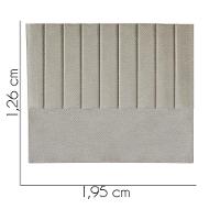 Cabeceira Carla Pé Plástico 195cm King Size Para Cama Box Quarto Linho Bege - Gat Magazine - 3