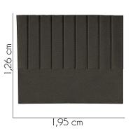 Cabeceira Carla Pé Plástico 195cm King Size Para Cama Box Quarto Linho Marrom - Gat Magazine - 3