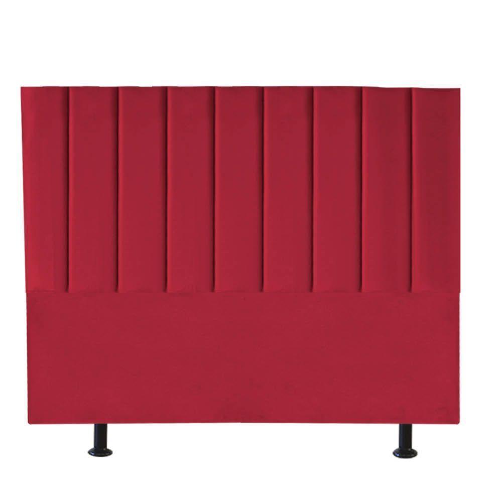 Cabeceira Estofada Carla 195cm King Size Para Cama Box Quarto Suede Vermelho - Gat Magazine - 2