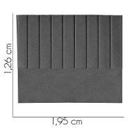 Cabeceira Carla Pé Plástico 195cm King Size Para Cama Box Quarto Linho Cinza - Gat Magazine - 3