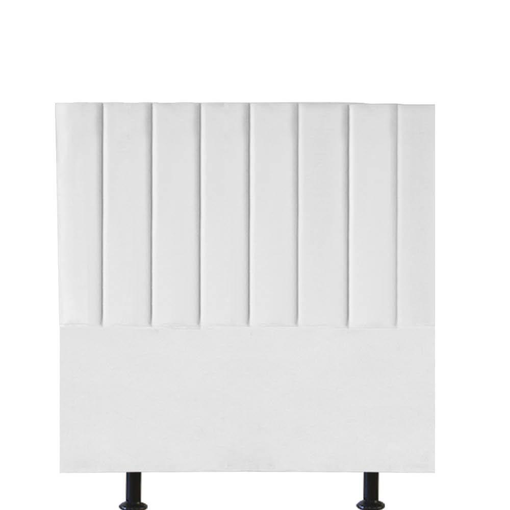 Cabeceira Estofada Carla 100cm Solteiro Para Cama Box Quarto Suede Branco - Gat Magazine - 1