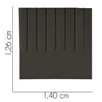 Cabeceira Carla Pé Plástico 140cm Casal Para Cama Box Quarto Linho Marrom - Gat Magazine - 3