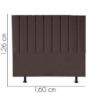 Cabeceira Estofada Carla 160cm Queen Size Para Cama Box Quarto Suede Marrom - Gat Magazine - 2