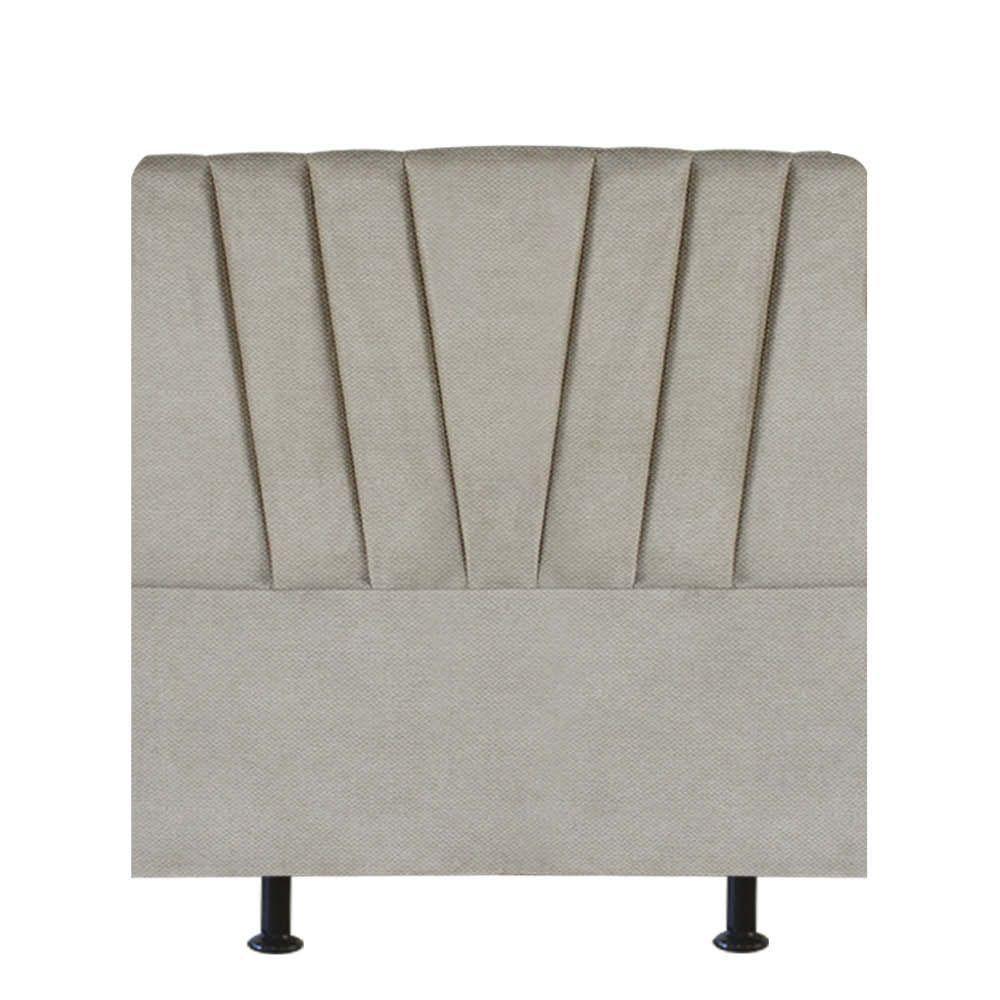 Cabeceira Estofada Bélgica 90cm Solteiro Para Cama Box Quarto Linho Bege - Gat Magazine - 2