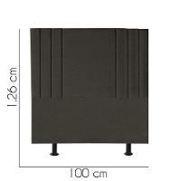 Cabeceira Estofada Grécia 100cm Solteiro Para Cama Box Quarto Linho Marrom - Gat Magazine - 2