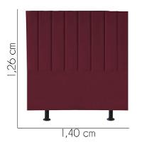 Cabeceira Estofada Carla 140cm Casal Para Cama Box Quarto Suede Bordô - Gat Magazine - 2