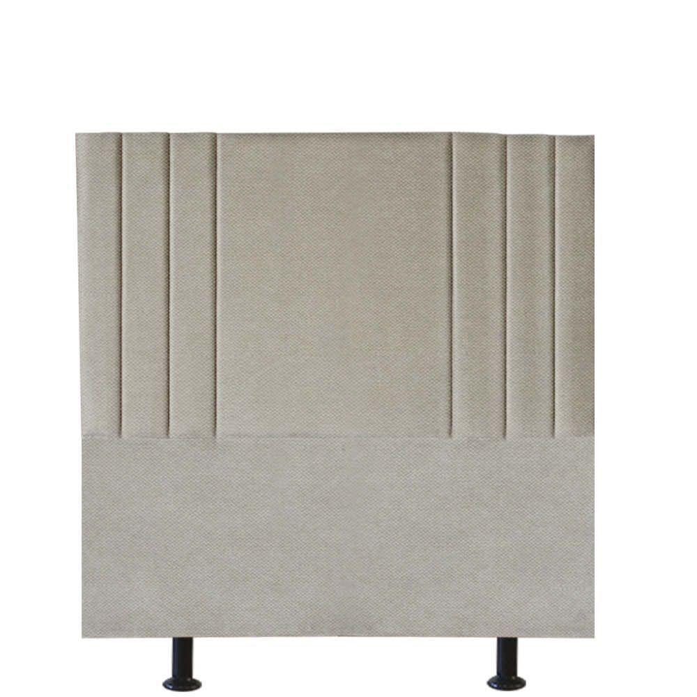 Cabeceira Estofada Grécia 90cm Solteiro Para Cama Box Quarto Linho Bege - Gat Magazine - 2