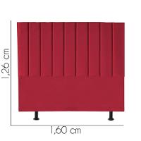 Cabeceira Estofada Carla 160cm Queen Size Para Cama Box Quarto Suede Vermelho - Gat Magazine - 3