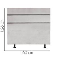 Cabeceira Estofada Argentina 160cm Queen Size Para Cama Box Quarto Suede Cinza Claro - Gat Magazine - 3