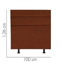 Cabeceira Estofada Argentina 100cm Solteiro Para Cama Box Quarto Suede Terracota Telha Gat Magazine - 2