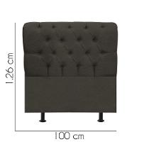 Cabeceira Estofada Paris 100cm Solteiro Para Cama Box Quarto Linho Marrom - Gat Magazine - 2