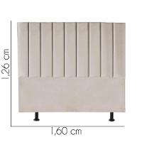 Cabeceira Estofada Carla 160cm Queen Size Para Cama Box Quarto Suede Bege - Gat Magazine - 2