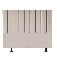 Cabeceira Estofada Carla 160cm Queen Size Para Cama Box Quarto Suede Bege - Gat Magazine - 3