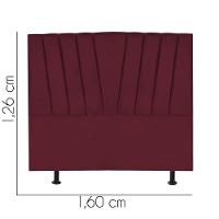 Cabeceira Estofada Bélgica 160cm Queen Size Para Cama Box Quarto Suede Bordô - Gat Magazine - 2