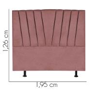 Cabeceira Estofada Bélgica 195cm King Size Para Cama Box Quarto Suede Rose Gold - Gat Magazine - 2