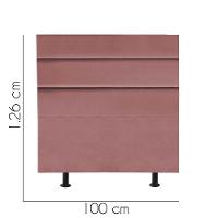 Cabeceira Estofada Argentina 100cm Solteiro Para Cama Box Quarto Suede Rose Gold - Gat Magazine - 3